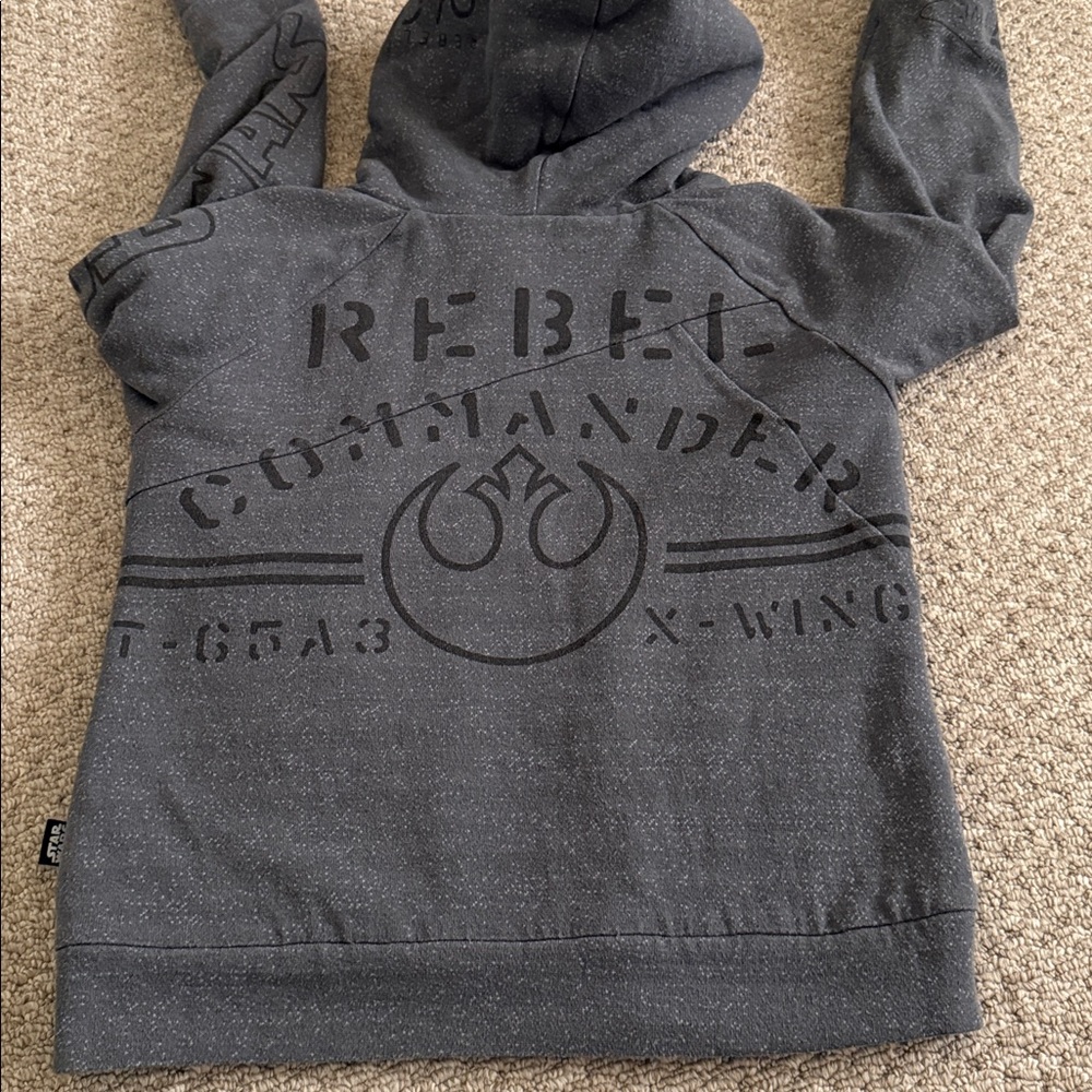 Star Wars Womens Charcoal Full-Zip Fleece Hoodie - Picture 6 of 8